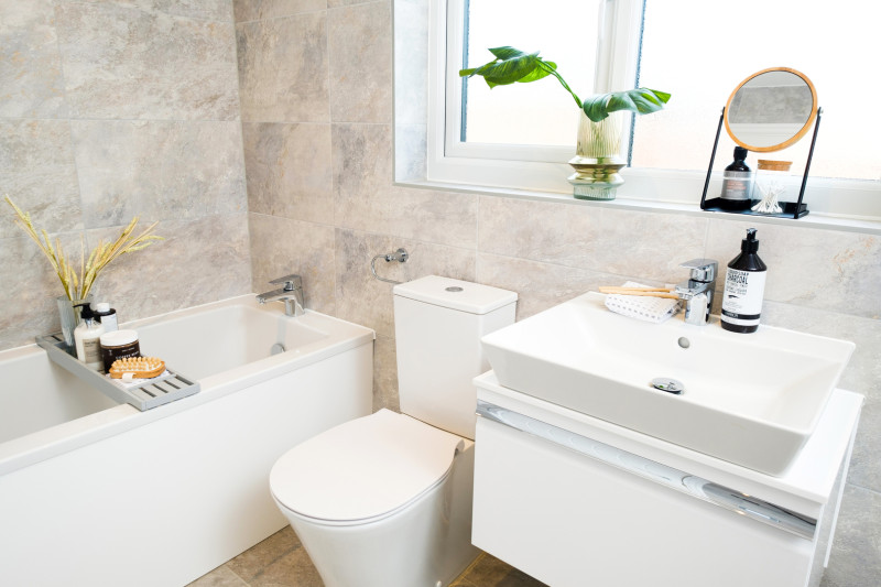 A bright and clean bathroom